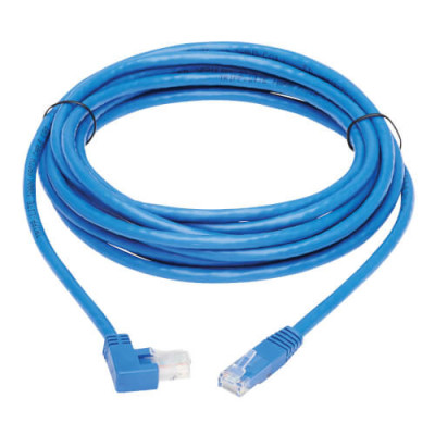 Tripp Lite by Eaton N204-015-BL-RA Right-Angle Cat6 Ethernet Cable - 15 ft., M/M, Blue - 15 ft Category 6 Network Cable