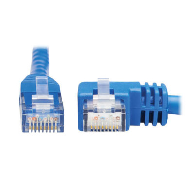 Tripp Lite by Eaton N204-015-BL-RA Right-Angle Cat6 Ethernet Cable - 15 ft., M/M, Blue - 15 ft Category 6 Network Cable