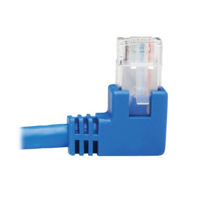 Tripp Lite by Eaton N204-015-BL-RA Right-Angle Cat6 Ethernet Cable - 15 ft., M/M, Blue - 15 ft Category 6 Network Cable