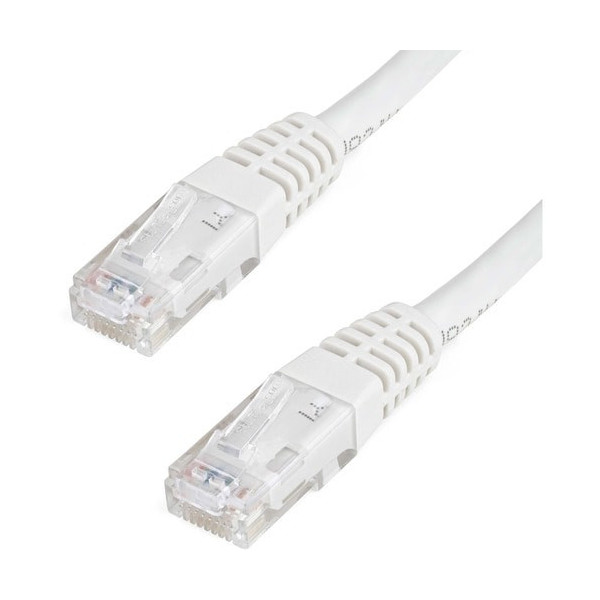 StarTech.com 15ft CAT6 Ethernet Cable - White Molded Gigabit - 100W PoE UTP 650MHz - Category 6 Patch Cord UL Certified Wiring