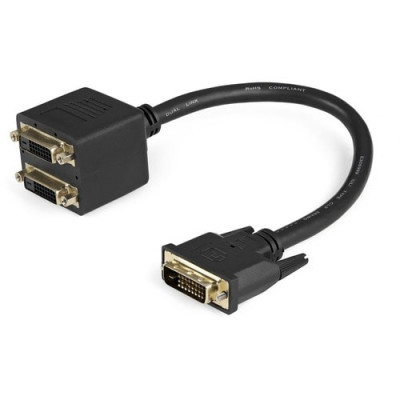 1 ft DVI-D to 2x DVI-D Digital Video Splitter Cable -DVISPL1DD