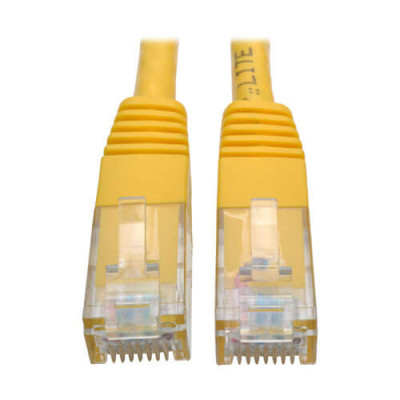 Tripp Lite by Eaton Cat6 Gigabit Molded Patch Cable (RJ45 M/M), Yellow, 15 ft - 15 ft Category 6 Network Cable