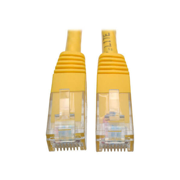 Tripp Lite by Eaton Cat6 Gigabit Molded Patch Cable (RJ45 M/M), Yellow, 15 ft - 15 ft Category 6 Network Cable