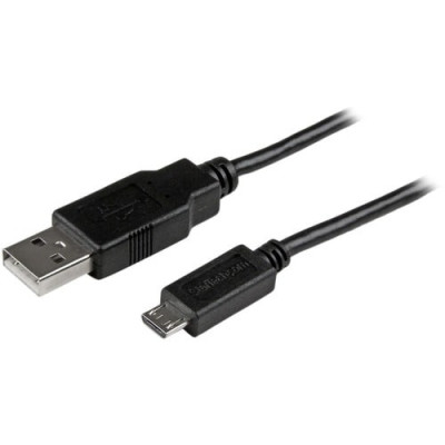 1 ft Mobile Charge Sync USB to Slim Micro USB Cable -USBAUB1BK