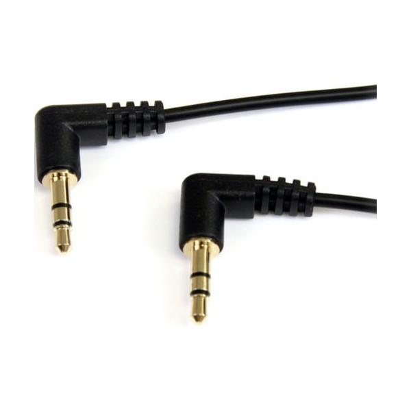 1 ft Slim 3.5mm Right Angle Stereo Audio Cable