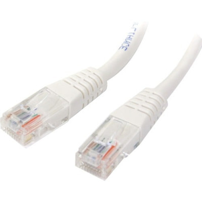 1 ft White Molded Cat5e UTP Patch Cable -M45PATCH1WH