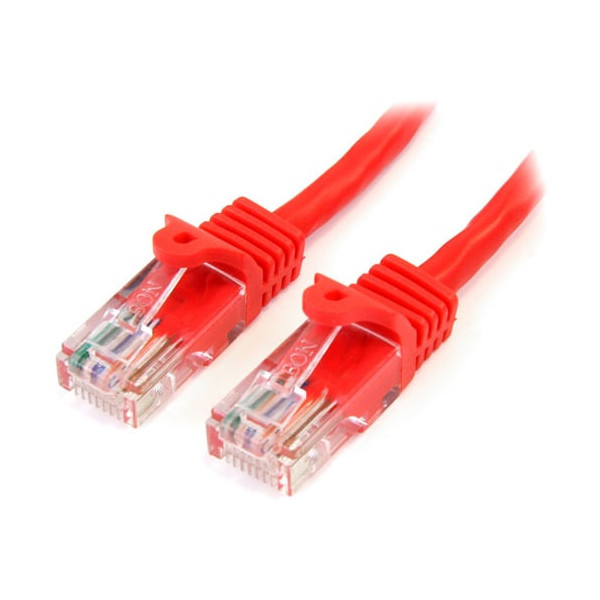 15 ft Red Snagless Cat5e UTP Patch Cable