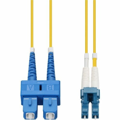 15m SMF 9/125 Duplex SC/LC OS1 Yellow OFNR (Riser Rated) Patch Cable -ADD-SC-LC-15M9SMF