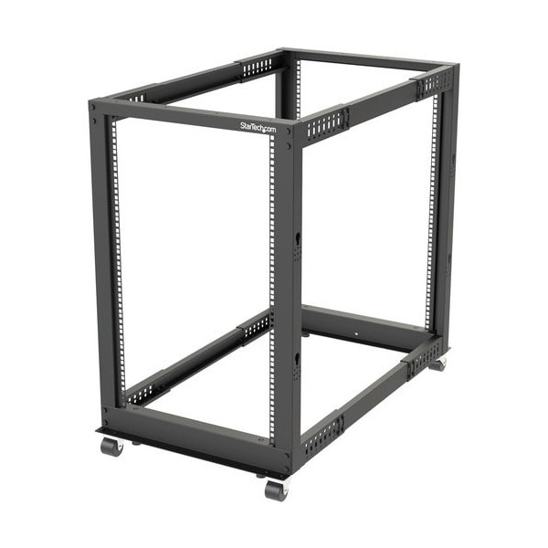 4-Post 18U Mobile Open Frame Server Rack