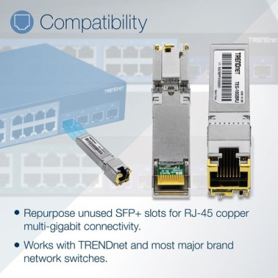 TRENDnet 10G RJ-45 Copper SFP+ Module -TEG-10GBRJ