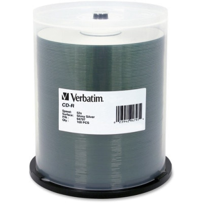 Verbatim CD-R 700MB 52X DataLifePlus Shiny Silver Silk Screen Printable -94797