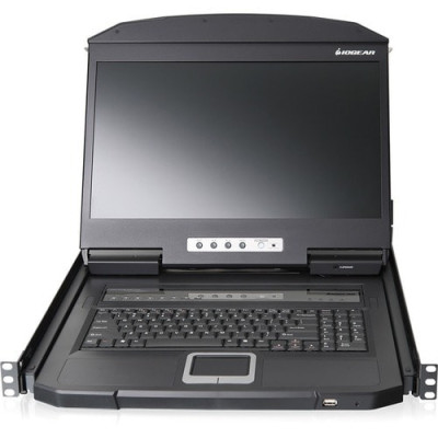 IOGEAR 18.5" Widescreen Short Depth 8-Port LCD KVM Switch -GCL1908W