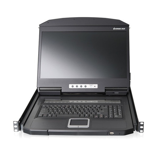 IOGEAR 18.5" Widescreen Short Depth 8-Port LCD KVM Switch