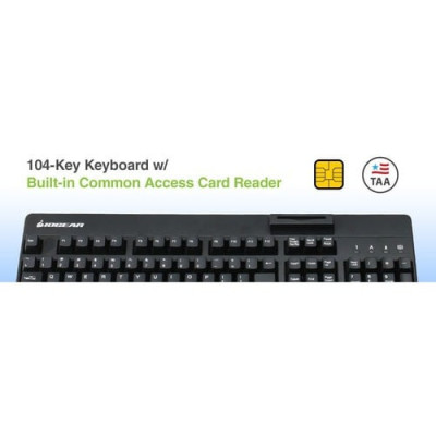 IOGEAR Integrated Keyboard/CAC Reader -GKBSR202TAA