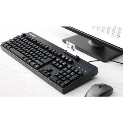 IOGEAR Integrated Keyboard/CAC Reader -GKBSR202TAA