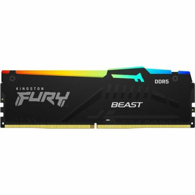 Kingston 128GB (4x32GB) DDR5 5600MT/s CL40 FURY Beast Black RGB XMP -KF556C40BBAK4-128