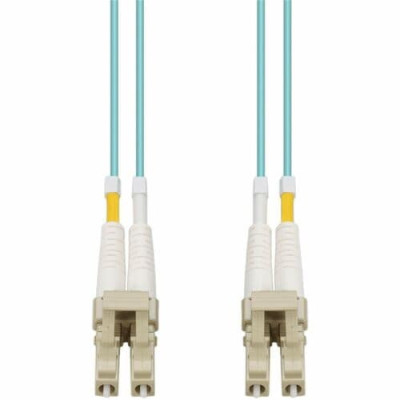 10m Laser-Optomized Multi-Mode fiber (LOMM) Duplex LC/LC OM4 Aqua Patch Cable -ADD-LC-LC-10M5OM4