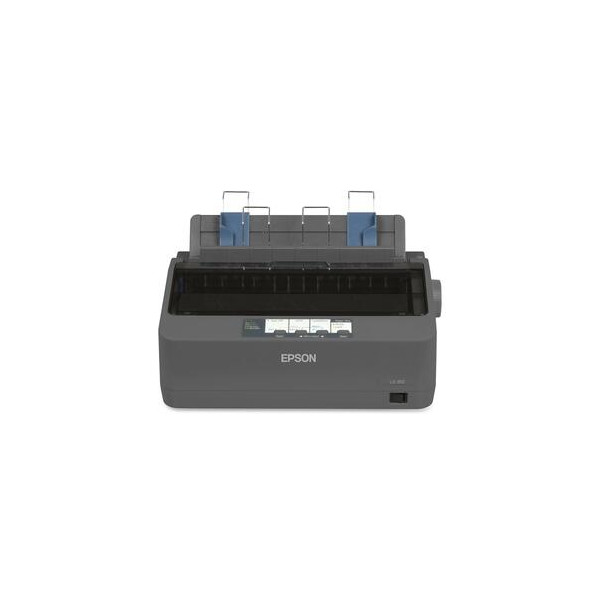 Epson LX-350 9-pin Dot Matrix Printer - Monochrome - Energy Star - Black - 80 Column - 357 cps Mono - USB