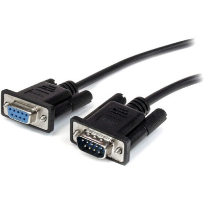 1m Black Straight Through DB9 RS232 Serial Cable -MXT1001MBK