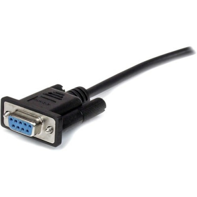 1m Black Straight Through DB9 RS232 Serial Cable -MXT1001MBK