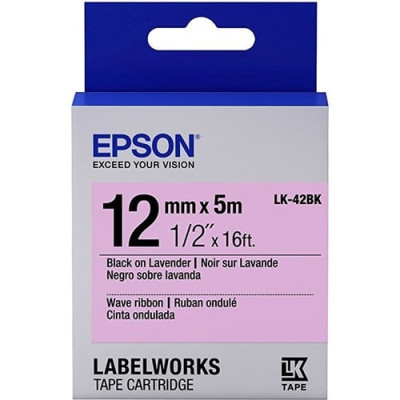 Epson LabelWorks Wave Ribbon LK Tape Cartridge -LK-42BK
