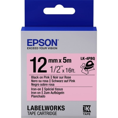 Epson LabelWorks Iron on (Fabric) LK Tape Cartridge -LK-4PBQ