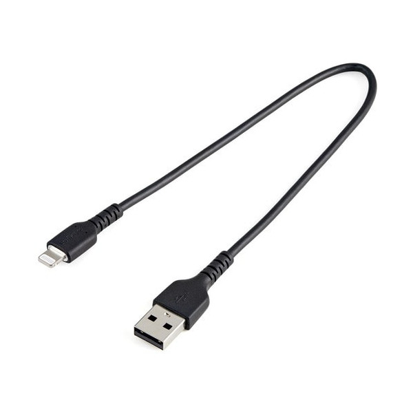 12inch/30cm Durable Black USB-A to Lightning Cable