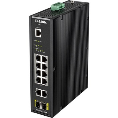 D-Link 12-Port Gigabit Smart Managed Industrial PoE Switch -DIS-200G-12PSW