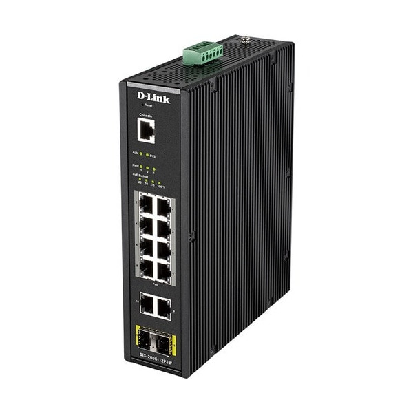 D-Link 12-Port Gigabit Smart Managed Industrial PoE Switch