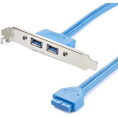 2 Port USB 3.0 (5Gbps) A Female Slot Plate Adapter -USB3SPLATE