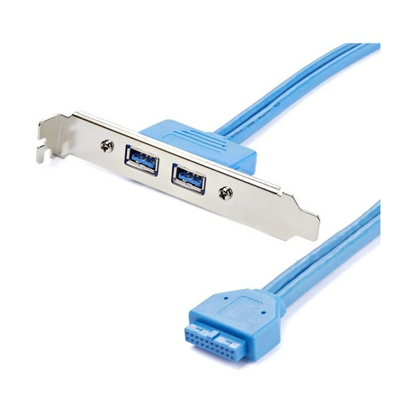 2 Port USB 3.0 (5Gbps) A Female Slot Plate Adapter