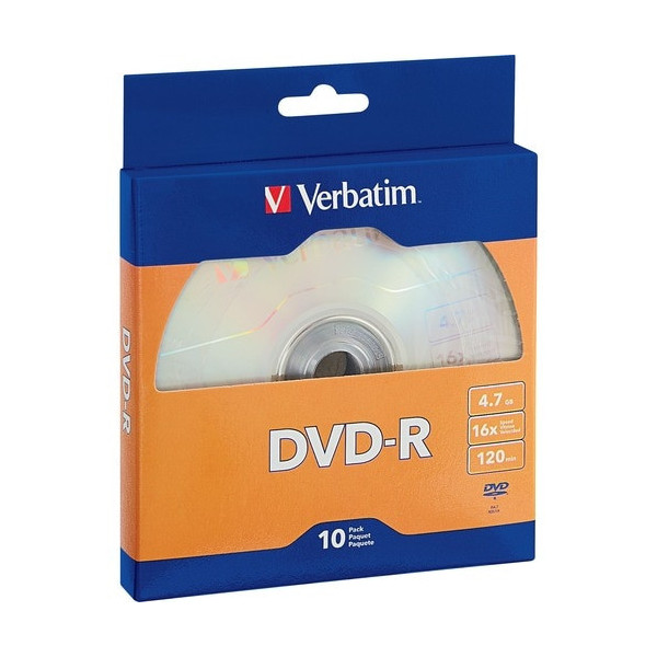 Verbatim DVD-R 4.7GB 16X with Branded Surface