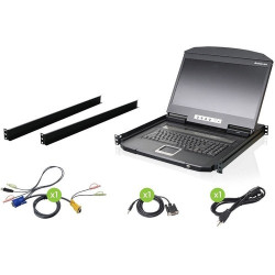 IOGEAR 18.5" Widescreen Short Depth LCD Console -GCL1900W