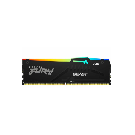 Kingston 128GB (4x32GB) DDR5 5200MT/s CL40 FURY Beast Black RGB XMP