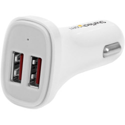 Dual Port USB Car Charger -USB2PCARWHS