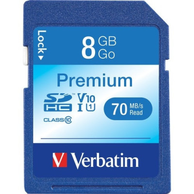 Verbatim 8GB Premium SDHC Memory Card -96318