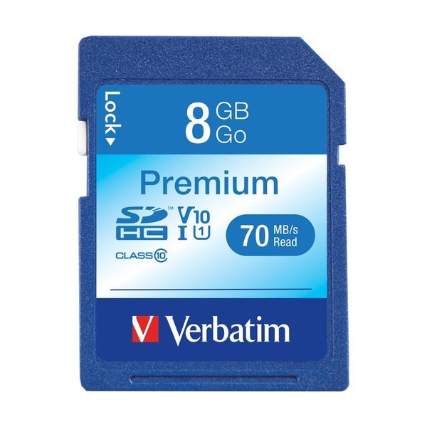 Verbatim 8GB Premium SDHC Memory Card