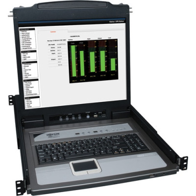 Tripp Lite NetDirector Console RM LCD KVM Switch with 8 Cables -B020-U08-19-K