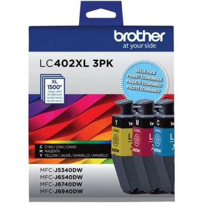 Brother Original High Yield Inkjet Ink Cartridge -LC402XL3PKS