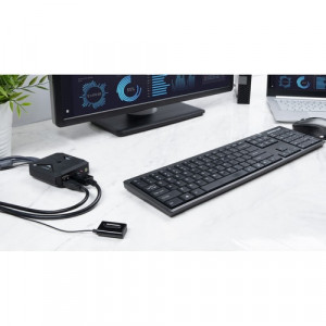 IOGEAR 2-port 4K KVM Switch with DisplayPort, USB-C and Audio - GCS82DPC