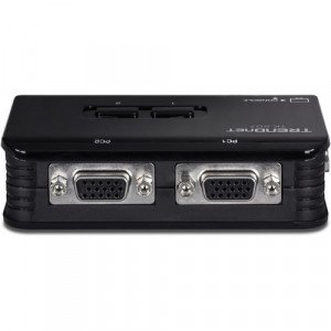 TRENDnet 2-Port USB KVM Switch And Cable Kit, 2048 x 1536 Resolution