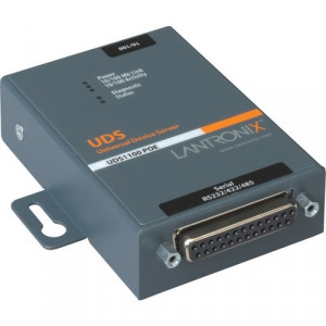 Lantronix UDS1100 Device Server with PoE - 1 x RJ-45 , 1 x DB-25