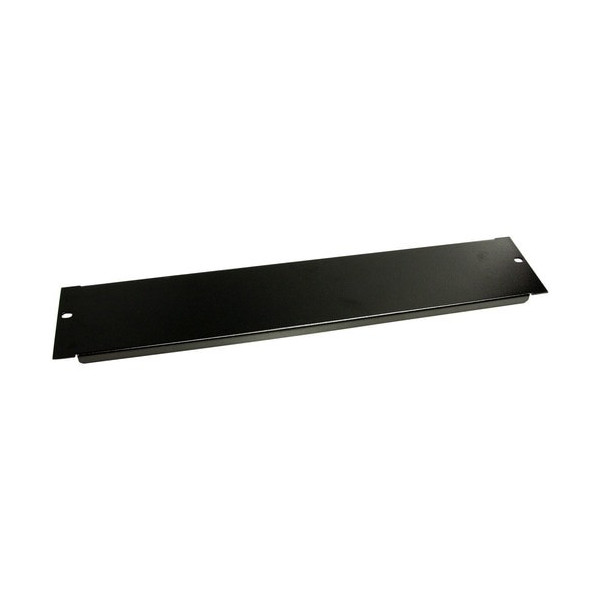 2U - 19in - Steel - Black - Blank Rack Panel