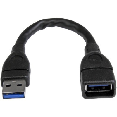 6in Black USB 3.0 (5Gbps) Extension Adapter Cable -USB3EXT6INBK