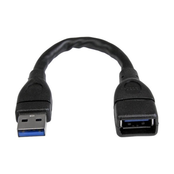 6in Black USB 3.0 (5Gbps) Extension Adapter Cable