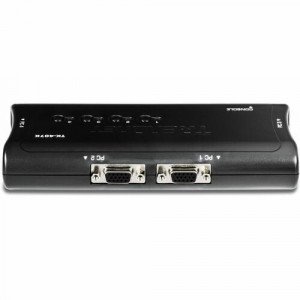 TRENDnet 4-Port USB KVM Switch Kit, VGA And USB Connections, 2048 x 1536 Resolution, Cabling Included, Control Up To 4 Computers