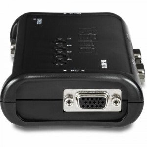 TRENDnet 4-Port USB KVM Switch Kit, VGA And USB Connections, 2048 x 1536 Resolution, Cabling Included, Control Up To 4 Computers