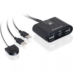 IOGEAR 2x4 USB 2.0 Peripheral Sharing Switch - USB - External - 4 USB Port(s) - 4 USB 2.0 Port(s)