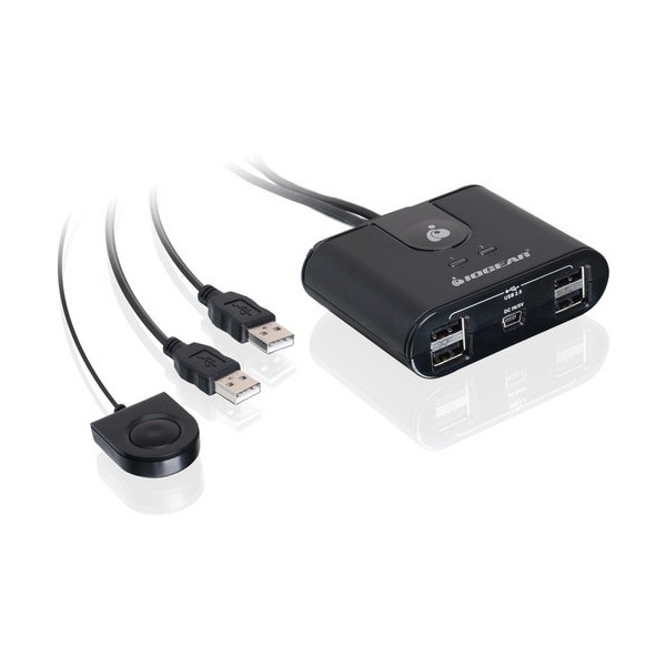 IOGEAR 2x4 USB 2.0 Peripheral Sharing Switch - USB - External - 4 USB Port(s) - 4 USB 2.0 Port(s)