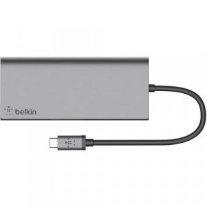 Belkin USB-C 6-in-1 Multiport Adapter, Laptop Docking Station, 4k HDMI, 60W PD - F4U092BTSGY